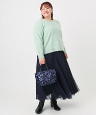 OLHBD09119 eur3(エウルキューブ) 【大きいサイズ】チュールスカート ネイビー(57)