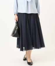 OLHBD09119 eur3(エウルキューブ) 【大きいサイズ】チュールスカート ネイビー(57)