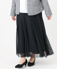 OLHBD09119 eur3(エウルキューブ) 【大きいサイズ】チュールスカート ブラック(94)
