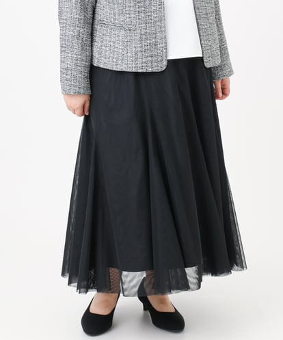OLHBD09119 eur3 【大きいサイズ】チュールスカート