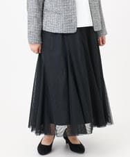 OLHBD09119 eur3(エウルキューブ) 【大きいサイズ】チュールスカート ブラック(94)