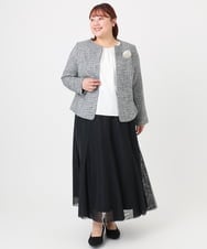 OLHBD09119 eur3(エウルキューブ) 【大きいサイズ】チュールスカート ブラック(94)