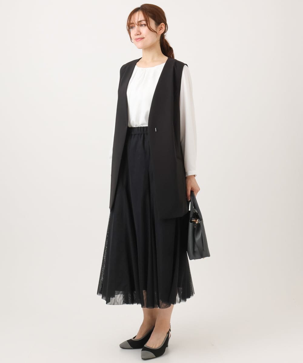 OLHBD09119 eur3(エウルキューブ) 【大きいサイズ】チュールスカート ブラック(94)