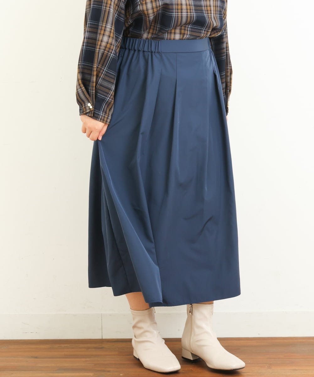 OLHBS16110 eur3(エウルキューブ) 【大きいサイズ】タフタタックスカート ネイビー(57)