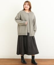 OLHBS16110 eur3(エウルキューブ) 【大きいサイズ】タフタタックスカート ブラック(94)
