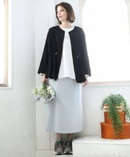 OLHCD02089 eur3(エウルキューブ) 【大きいサイズ/a.v.v×eur3】ジャージータイトスカート ライトブルー(50)