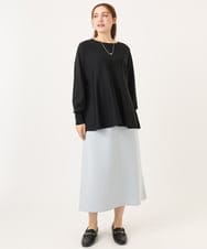 OLHCD02089 eur3(エウルキューブ) 【大きいサイズ/a.v.v×eur3】ジャージータイトスカート ライトブルー(50)