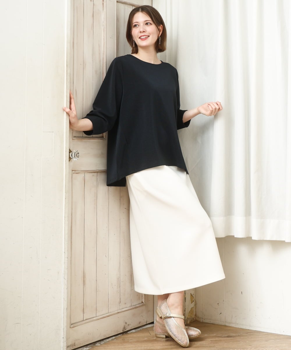 OLHCD02089 eur3(エウルキューブ) 【大きいサイズ/a.v.v×eur3】ジャージータイトスカート アイボリー(80)