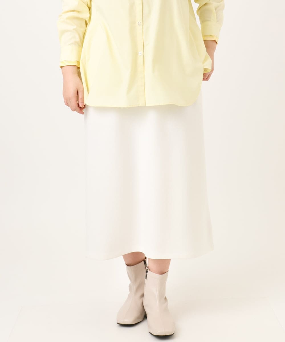 OLHCD02089 eur3(エウルキューブ) 【大きいサイズ/a.v.v×eur3】ジャージータイトスカート アイボリー(80)