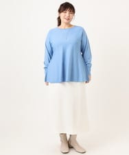 OLHCD02089 eur3(エウルキューブ) 【大きいサイズ/a.v.v×eur3】ジャージータイトスカート アイボリー(80)