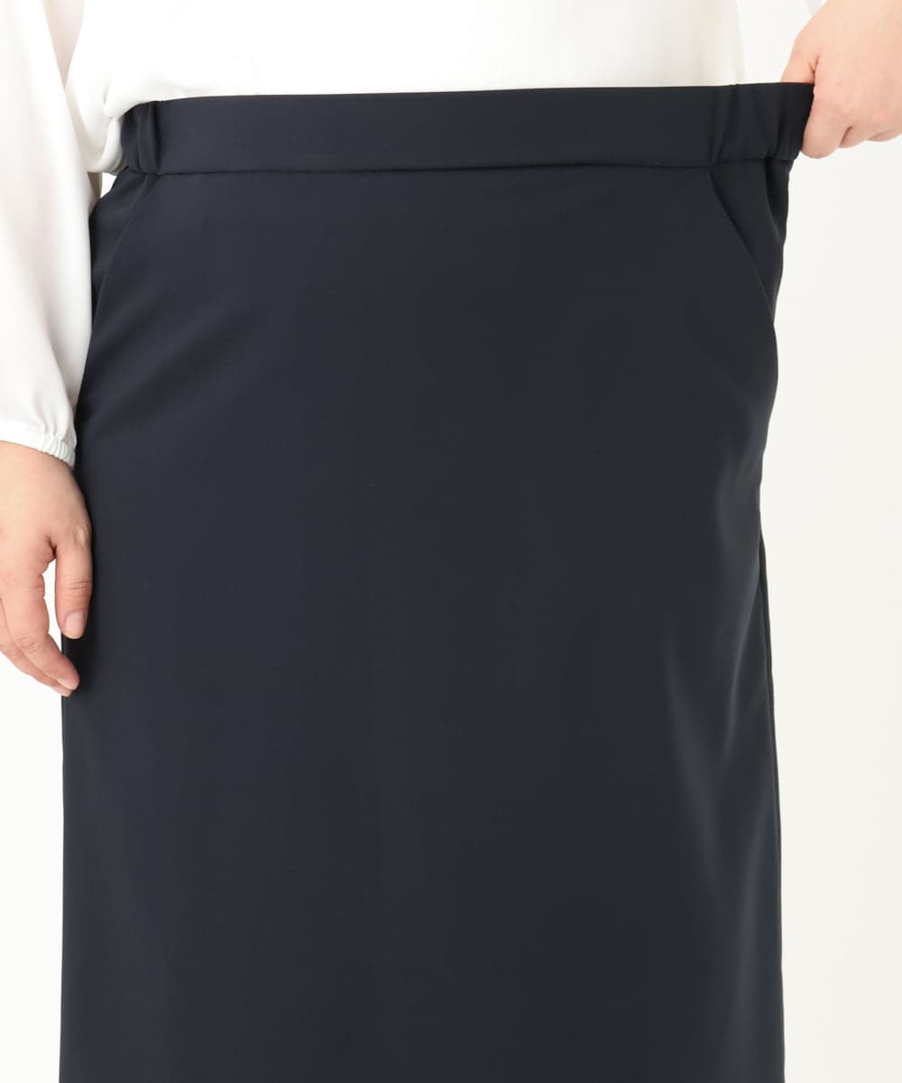 OLHDA02139 eur3(エウルキューブ) 【大きいサイズ/セットアップ対応】Wクロスストレッチタイトスカート ネイビー(57)