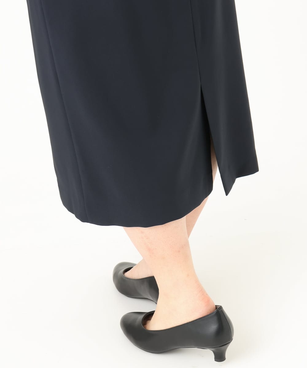 OLHDA02139 eur3(エウルキューブ) 【大きいサイズ/セットアップ対応】Wクロスストレッチタイトスカート ネイビー(57)