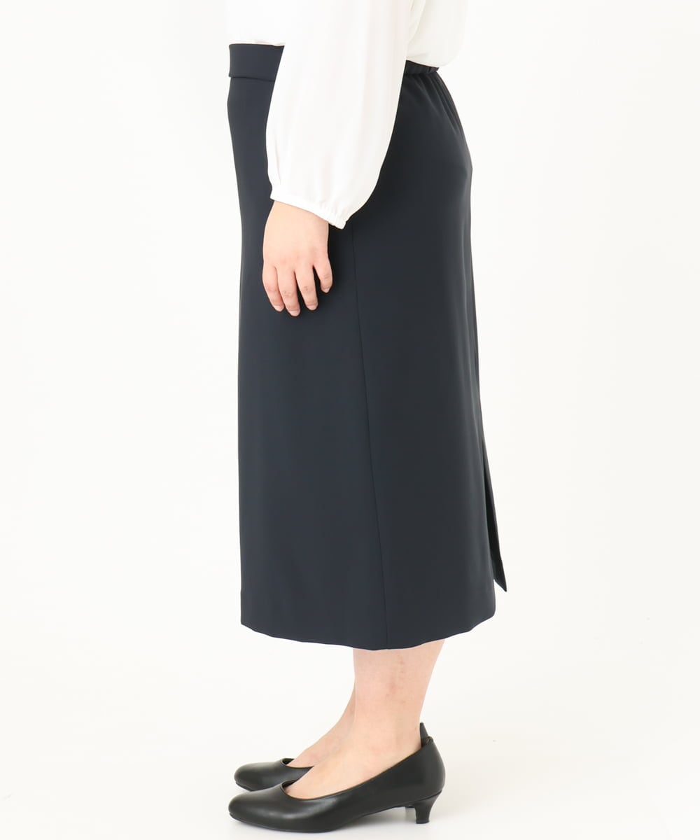 OLHDA02139 eur3(エウルキューブ) 【大きいサイズ/セットアップ対応】Wクロスストレッチタイトスカート ネイビー(57)