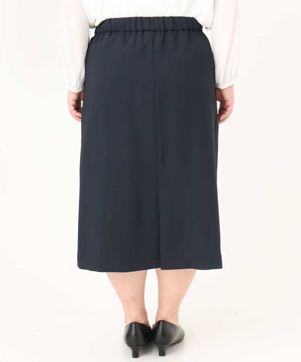 OLHDA02139 eur3(エウルキューブ) 【大きいサイズ/セットアップ対応】Wクロスストレッチタイトスカート ネイビー(57)