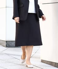 OLHDA02139 eur3(エウルキューブ) 【大きいサイズ/セットアップ対応】Wクロスストレッチタイトスカート ブラック(94)
