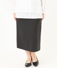 OLHDA02139 eur3(エウルキューブ) 【大きいサイズ/セットアップ対応】Wクロスストレッチタイトスカート ブラック(94)