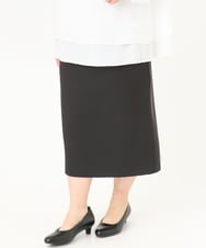 OLHDA02139 eur3(エウルキューブ) 【大きいサイズ/セットアップ対応】Wクロスストレッチタイトスカート ブラック(94)