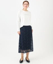 OLHDA05129 eur3(エウルキューブ) 【大きいサイズ】レースタイトスカート ネイビー(57)