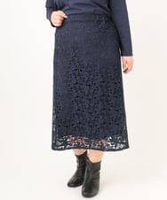 OLHDA05129 eur3(エウルキューブ) 【大きいサイズ】レースタイトスカート ネイビー(57)
