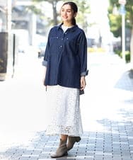 OLHDA05129 eur3(エウルキューブ) 【大きいサイズ】レースタイトスカート ホワイト(90)