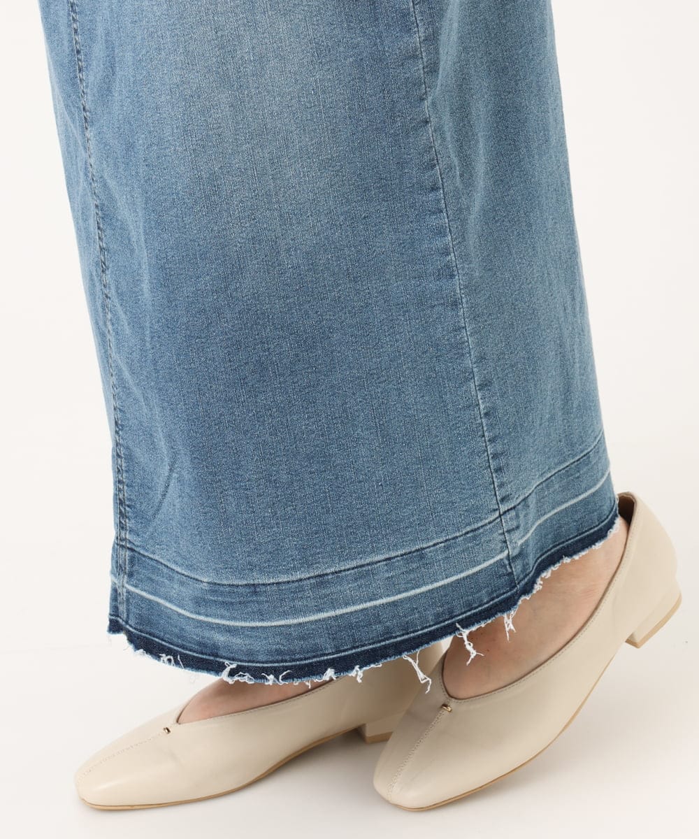 OLHDD01119 eur3(エウルキューブ) 【WEB先行販売】【大きいサイズ】デニムタイトスカート ネイビー(57)