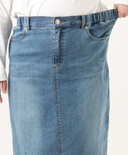 OLHDD01119 eur3(エウルキューブ) 【WEB先行販売】【大きいサイズ】デニムタイトスカート ネイビー(57)