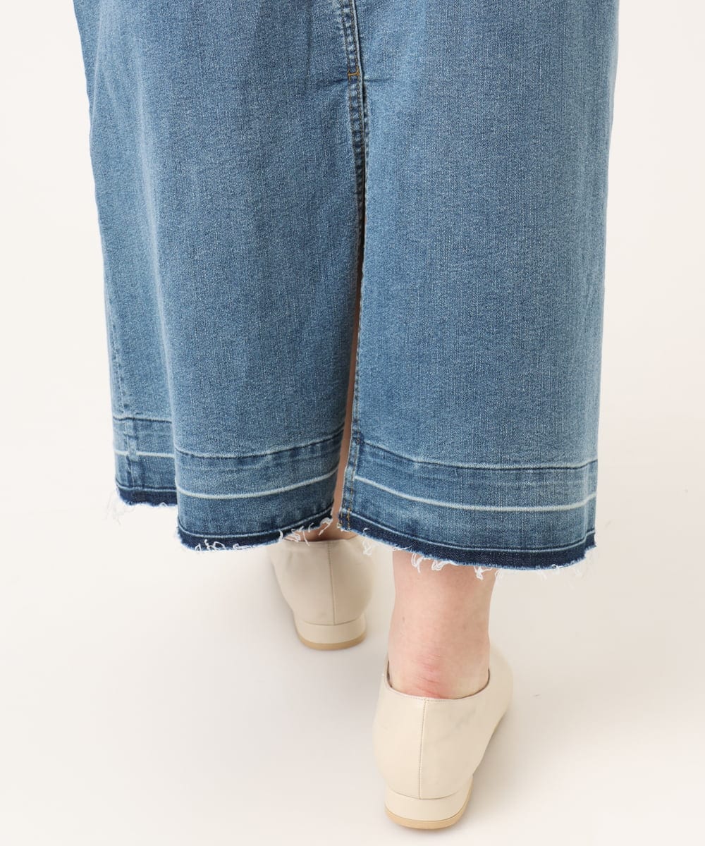 OLHDD01119 eur3(エウルキューブ) 【WEB先行販売】【大きいサイズ】デニムタイトスカート ネイビー(57)