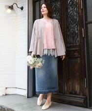 OLHDD01119 eur3(エウルキューブ) 【WEB先行販売】【大きいサイズ】デニムタイトスカート ネイビー(57)