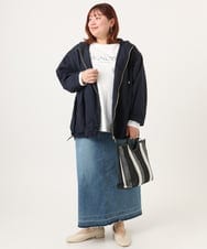 OLHDD01119 eur3(エウルキューブ) 【WEB先行販売】【大きいサイズ】デニムタイトスカート ネイビー(57)