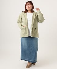 OLHDD01119 eur3(エウルキューブ) 【WEB先行販売】【大きいサイズ】デニムタイトスカート ネイビー(57)