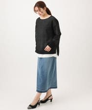 OLHDD01119 eur3(エウルキューブ) 【大きいサイズ】デニムタイトスカート ネイビー(57)