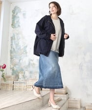 OLHDD01119 eur3(エウルキューブ) 【大きいサイズ】デニムタイトスカート ネイビー(57)