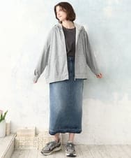 OLHDD01119 eur3(エウルキューブ) 【大きいサイズ】デニムタイトスカート ネイビー(57)