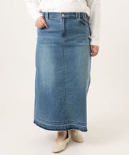 OLHDD01119 eur3(エウルキューブ) 【WEB先行販売】【大きいサイズ】デニムタイトスカート ネイビー(57)