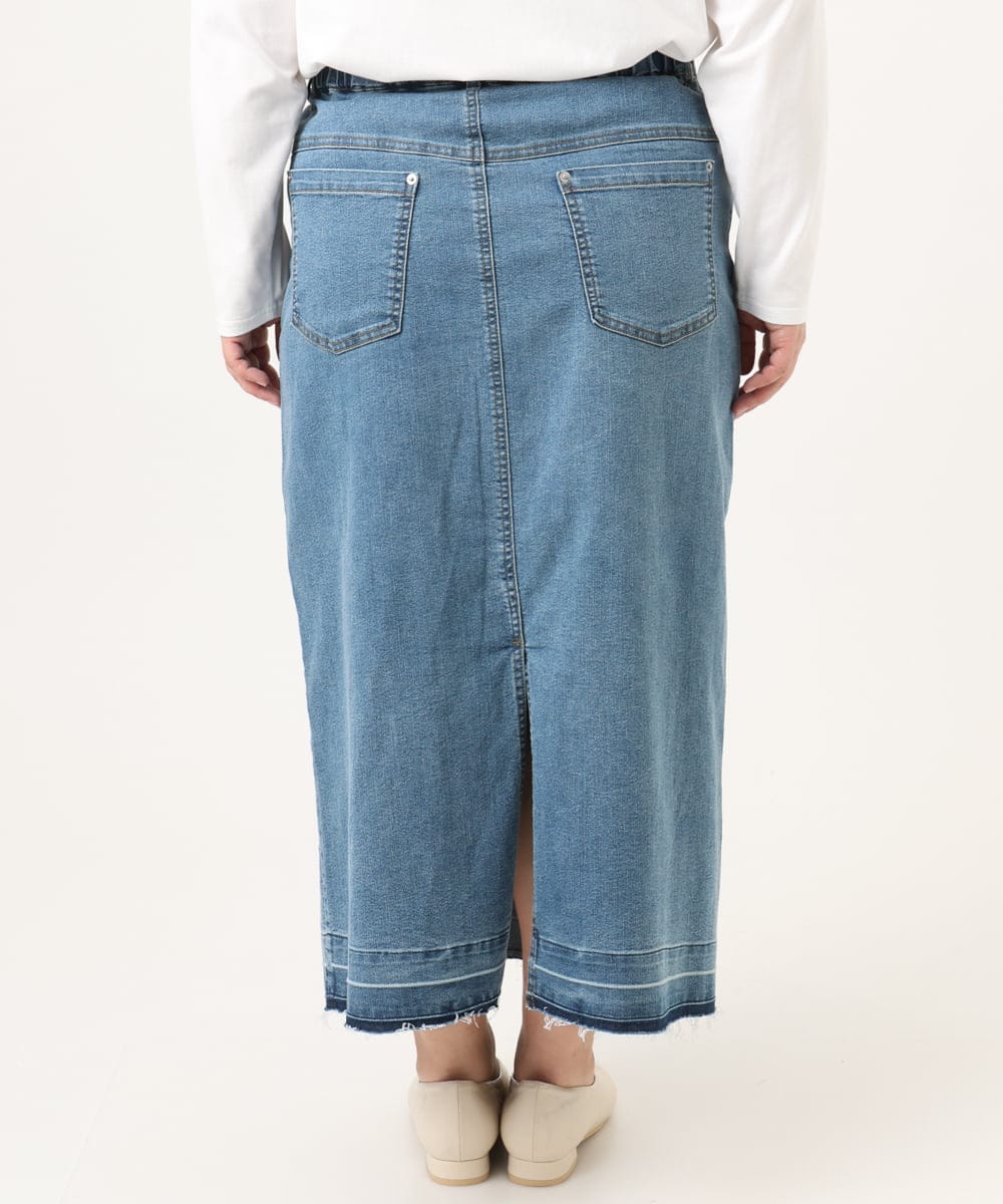 OLHDD01119 eur3(エウルキューブ) 【WEB先行販売】【大きいサイズ】デニムタイトスカート ネイビー(57)