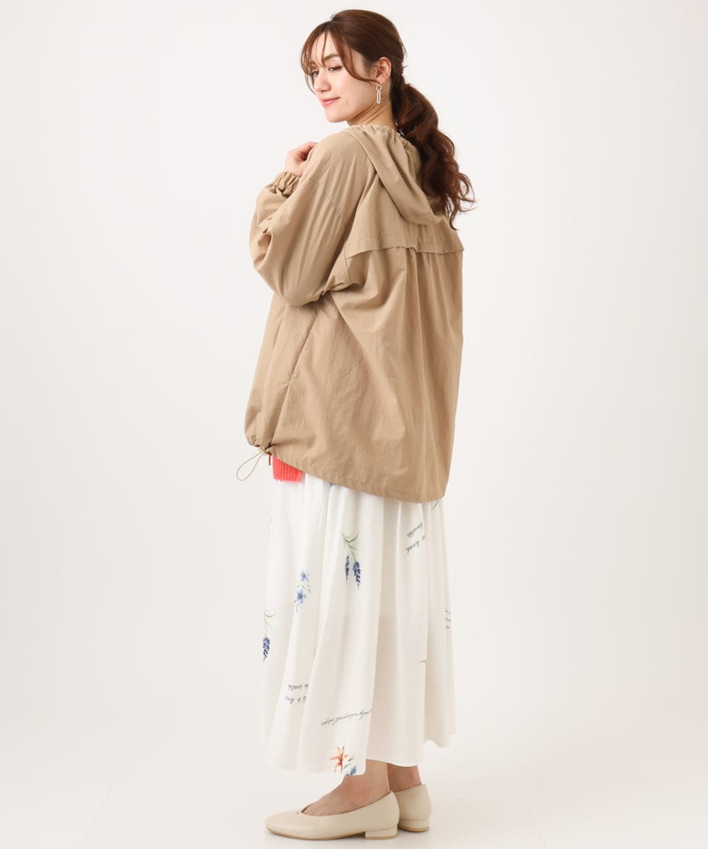 OLHDD05099 eur3(エウルキューブ) 【大きいサイズ】ボタニカルプリントスカート ホワイト