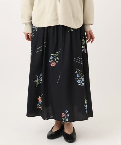 OLHDD05099 eur3 【大きいサイズ】ボタニカルプリントスカート