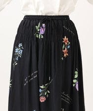 OLHDD05099 eur3(エウルキューブ) 【WEB先行販売】【大きいサイズ】ボタニカルプリントスカート ブラック