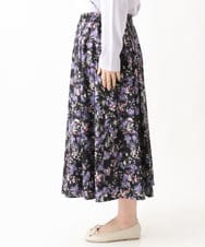 OLHDV08129 eur3(エウルキューブ) 【大きいサイズ/セットアップ対応】【ロンシャン オールドコレクション】フラワープリントスカート ブラック(94)