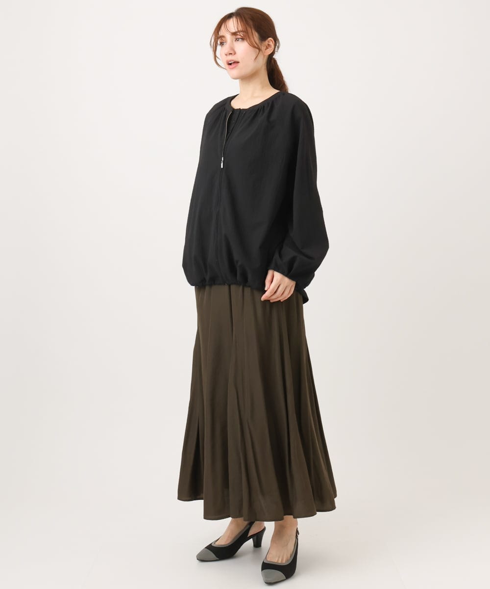 OLHED04119 eur3(エウルキューブ) 【大きいサイズ】パネルフレアスカート カーキ