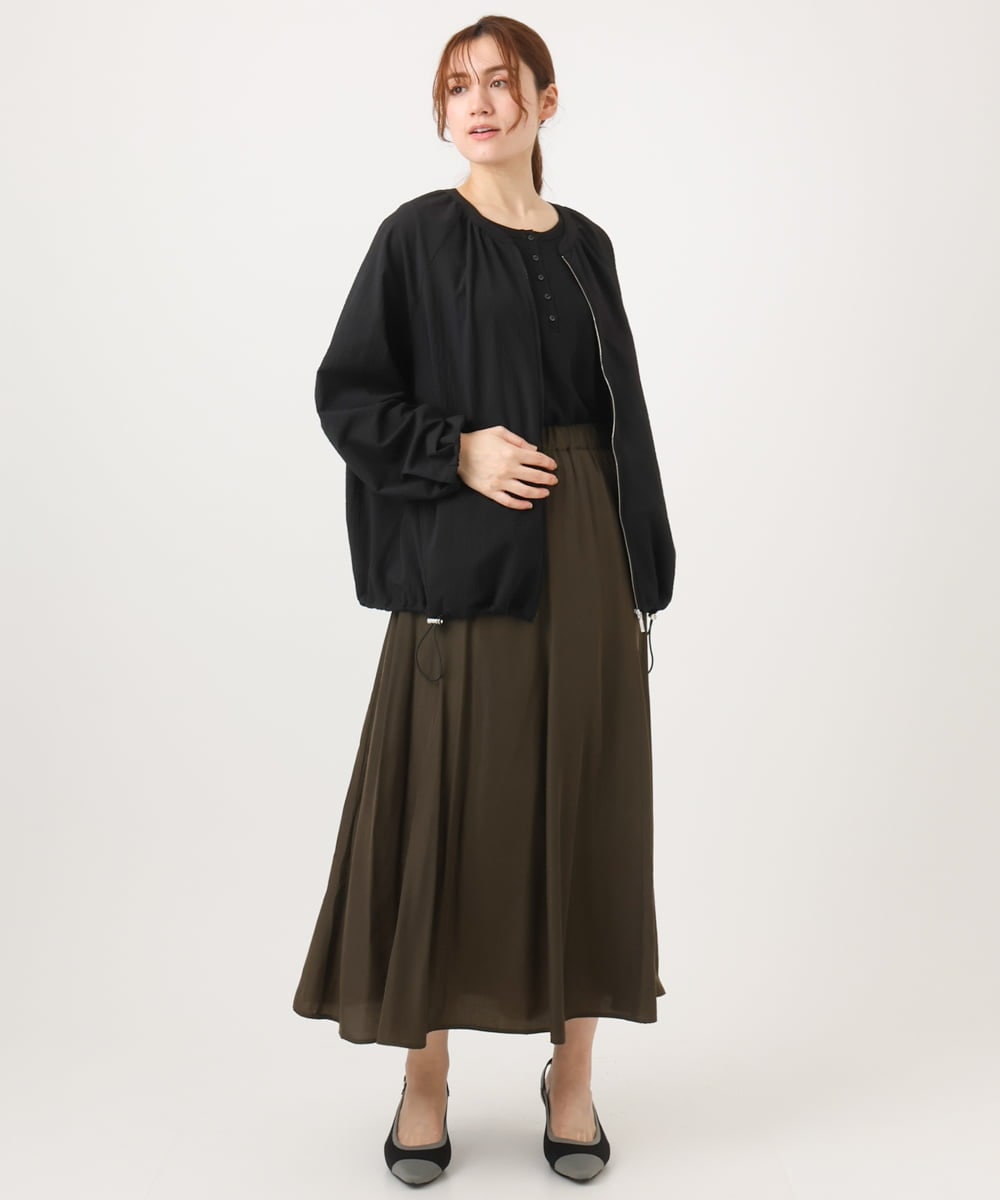 OLHED04119 eur3(エウルキューブ) 【大きいサイズ】パネルフレアスカート カーキ