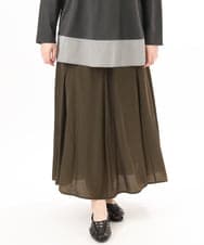 OLHED04119 eur3(エウルキューブ) 【大きいサイズ】パネルフレアスカート カーキ