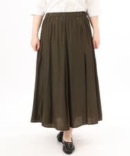 OLHED04119 eur3(エウルキューブ) 【大きいサイズ】パネルフレアスカート カーキ