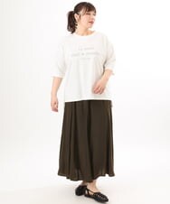 OLHED04119 eur3(エウルキューブ) 【大きいサイズ】パネルフレアスカート カーキ