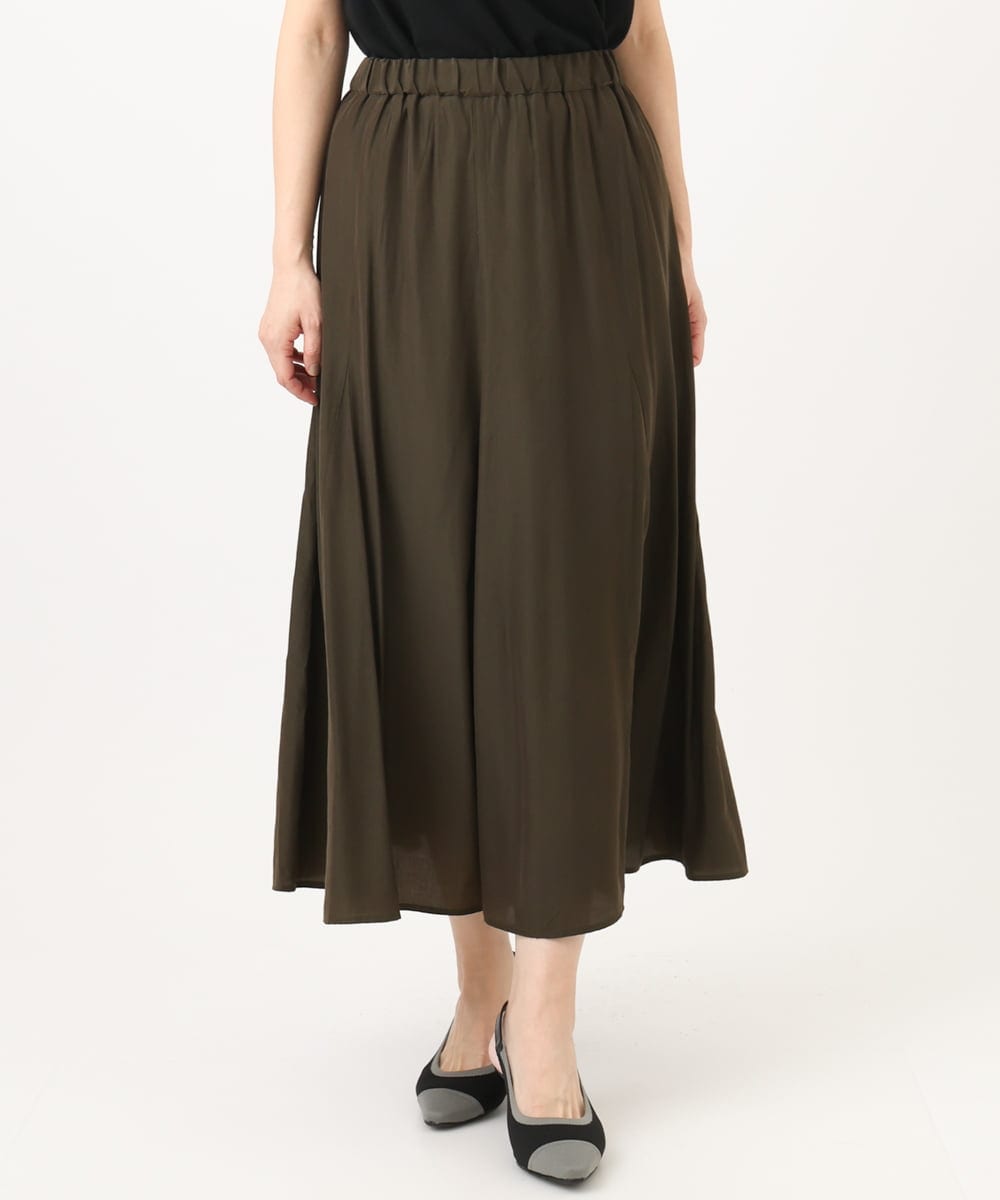 OLHED04119 eur3(エウルキューブ) 【大きいサイズ】パネルフレアスカート カーキ