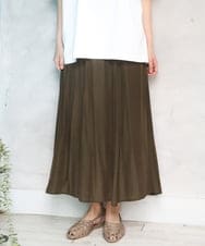 OLHED04119 eur3(エウルキューブ) 【大きいサイズ】パネルフレアスカート カーキ