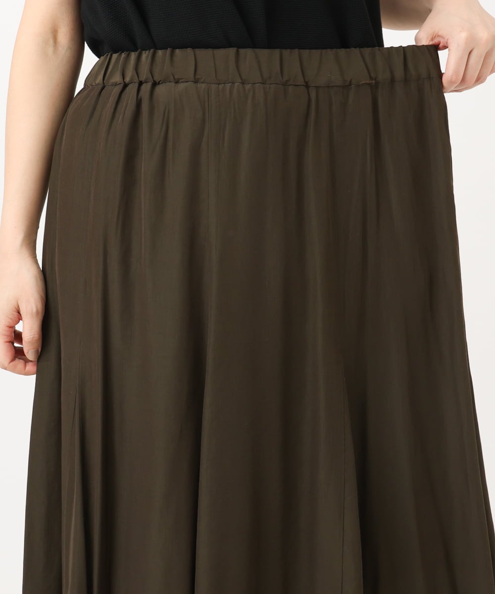 OLHED04119 eur3(エウルキューブ) 【大きいサイズ】パネルフレアスカート カーキ