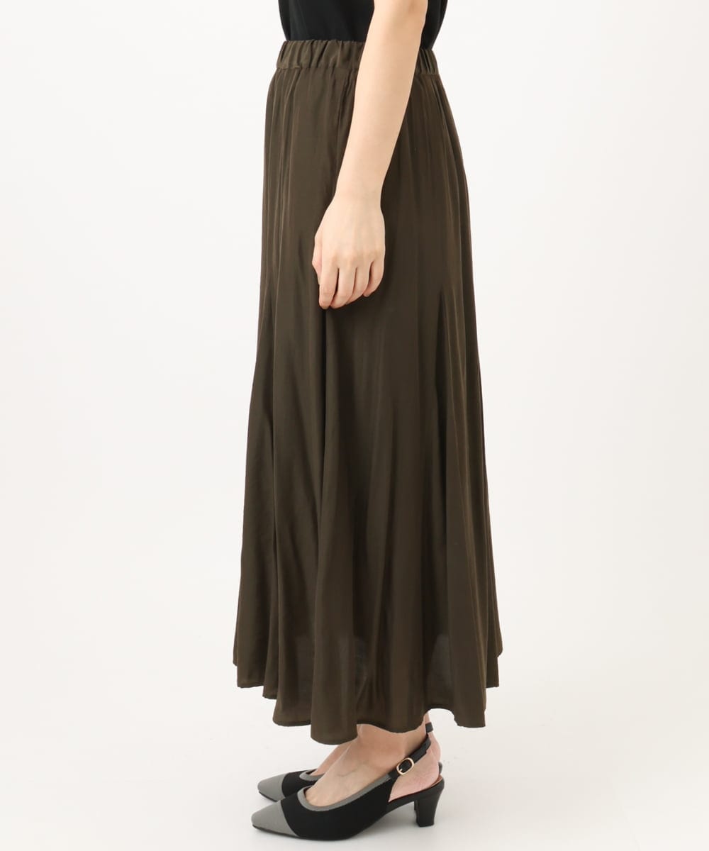 OLHED04119 eur3(エウルキューブ) 【大きいサイズ】パネルフレアスカート カーキ