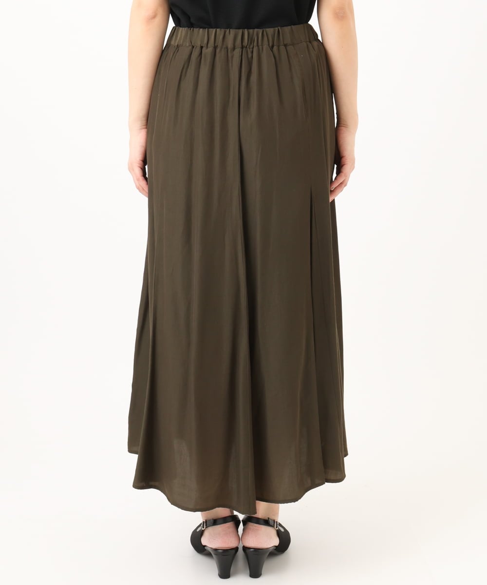 OLHED04119 eur3(エウルキューブ) 【大きいサイズ】パネルフレアスカート カーキ