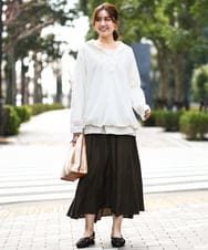 OLHED04119 eur3(エウルキューブ) 【大きいサイズ】パネルフレアスカート カーキ